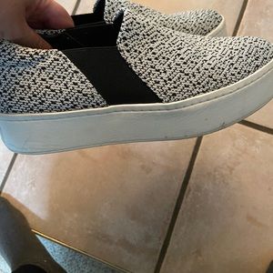 Vince tweed slip on sneakers